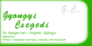 gyongyi csegedi business card